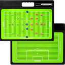 Soccer Coaching Board, Magnetic Soccer Marker Board, Soccer Coaches Clipboard Tactical Magnetic Board Kit, Coaches Strategy Tactical Blackboard Double-Sided Dry Erase Coach Boards with Marker Pens