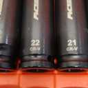 29-Piece 1/2" Drive Impact Socket Set, SAE (3/8 to 1 inch) and Metric (10-24mm) Sizes with Extension Bars Standard Deep Socket Set CR-V Material High Durability Impact Wrench