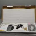 BESy Freestanding Bathtub Faucet Tub Filler Free Standing Floor Mount Stand Brass Bathroom Tub Faucets with 2 Function Hand Shower Wand Swivel, Matte Black Finish