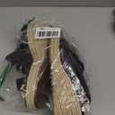 Luoika Women's Wide Width Wedge Sandals, Platform Ankle Strap Open Toe Espadrille Wedge Pump Heel Women's Sandals Concise Casual Summer Shoes. (7 X-Wide, Black 713)