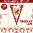 Frienda 6 Pack Derby Party Decorations Horse Racing Bandana Pennant Banner Race Run for the Rose Banner Outdoor Yard Sign Hanging Decorations for Derby Party Supplies