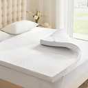 Eiayeebil 3 Inch Memory Foam Mattress Topper Queen, Memory Foam Pad with Removable & Washable Cover, Bed Topper for Back Pain, Non-Slip Ventilated Design, Queen Size
