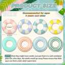 Libima 8 Pcs Inflatable Pool Floats for Adults, Swimming Rings Swim Tube Pool Rings Floaties for Adults Hawaiian Beach Party Decorations