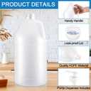 Hoolerry 8 Packs 1 Gallon Plastic Jug with Lids BPA Free Reusable Round Clear Plastic Jug with Cap Heavy Duty HDPE Containers with Pump Dispenser for Sauces Soaps Detergents Liquids(Transparent)