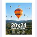 JCJMY 20x24 Picture Frame with 16x20 Mat, Display Photo 16x20 with Mat or 20 x 24 Without Mat, Wall Hanging Large 20 by 24 Poster Frame with Plexiglass, Black