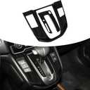 Compatible with Honda CRV 2017-2022 - Brushed Black Stainless Steel Gear Shift Panel Trim, Interior Decoration & Protection Cover with Gear Lever