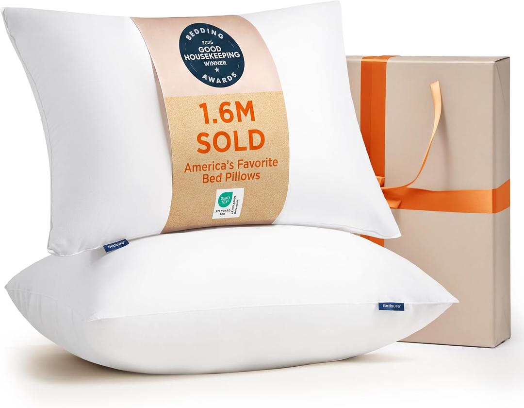 Bedsure Pillows Queen Size Set of 2, Bed Pillows for Sleeping, Queen 2-Pack