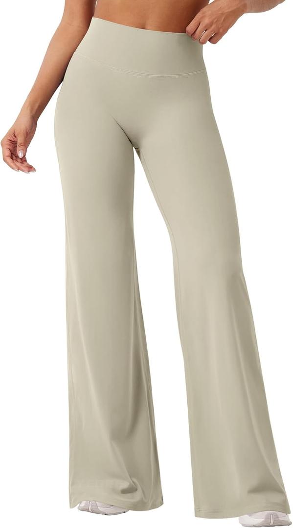 YEOREO Workout Leggings Womens No Front Seam Straight Leggings 29"/ 31.5"/ 33"/ 35" High Waist Buttery Eddiy Gym Yoga Pants (X-Large, Light Sand)