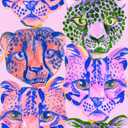 REDAMANCY Modern Leopard Pink Head Abstract Art Peel and Stick Wallpaper Stick on Contact Paper Vintage Wall Paper Easy Peel Off for nightstand Drawer Cabinet Renter (17.7" x 118")