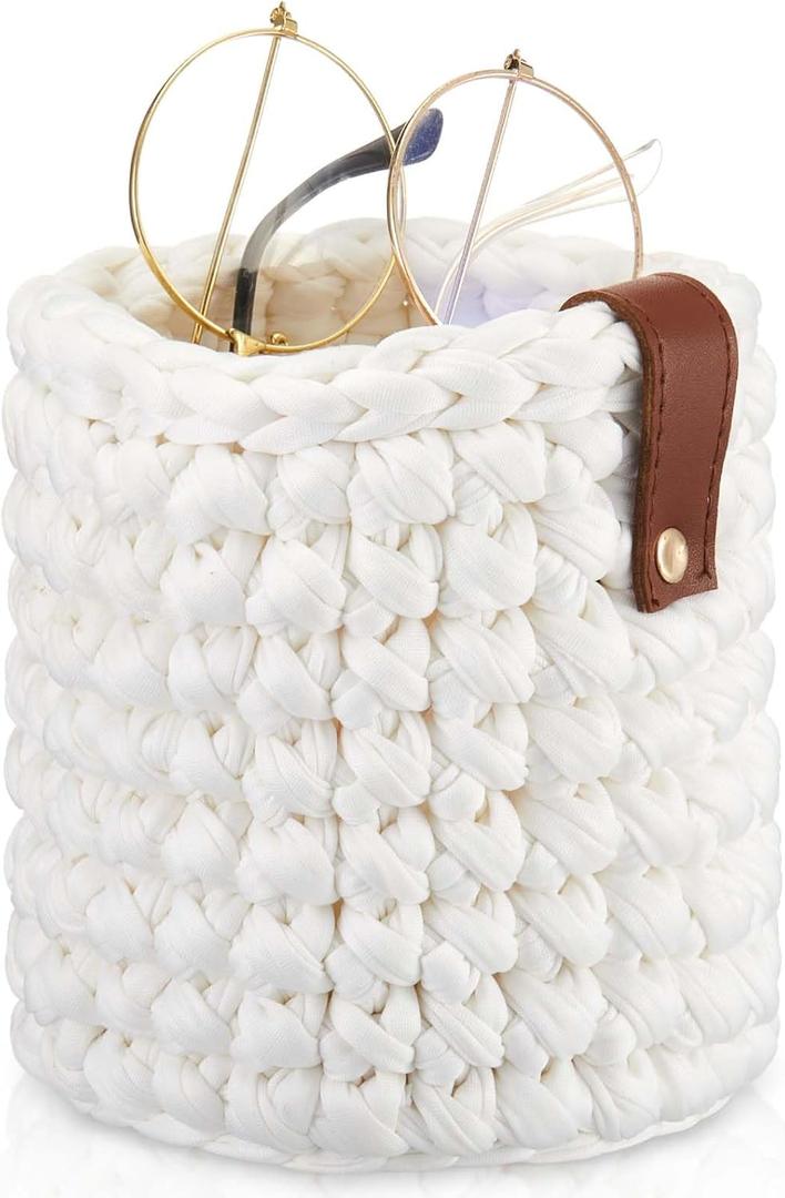 2 in 1 Protective Eyeglass Holder Stand with 2 Sections Glasses Holder for Nightstand Boho Decor Case Vertical Eye Glass Storage Organizer for 2 Pairs of Glasses Desk Nightstand Bedside