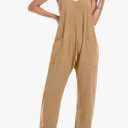 TARSE Women's Sleeveless Jumpsuits V Neck Harem Overalls Causal Adjustable Straps Stretchy Comfy Romper with Pockets 2025
