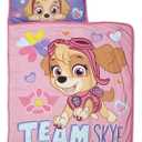 Paw Patrol Team Skye Toddler Nap-Mat Set - Includes Pillow and Plush Blanket Great for Girls Napping During Daycare or Preschool - Fits Toddlers, Pink