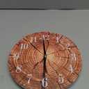 Mxocom Wood Grain Wall Clock Old Tree Root Crack Pattern 10 Inch Silent Non Ticking Battery Operated Clock Vintage Round Clock for Living Room Bedroom Bathroom Office Decor