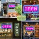 Open Signs for Business, 23"x 12" Large LED Neon Open Sign with ON/OFF Switch adapter, Ultra Bright and Eye-catching Electric Light Up Sign for Bar, Salon
