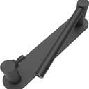 Adhesive Toilet Paper Holder Matte Black Double Post Pivoting Bathroom Toilet Tissue Holder Roll Holder Stick On No Drilling Stainless Steel and Zinc Alloy