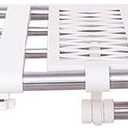 Hershii Tension Shelf Expandable Closet Organizer Adjustable Rod Heavy Duty Hanging Rail Rustproof DIY Storage Rack 4-Bar Extension with Gaskets for Garage Bathroom Kitchen Bedroom Wardrobe (65-110cm/25.59-43.30inches)