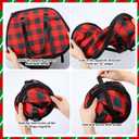 1 Pcs Large Christmas Buffalo Plaid Basket Red Black Plaid Laundry Basket, 20 x 20 x 15, Foldable Pop up Large Mesh Toy Organizer Bin for Holiday Christmas Living Room Area, Playroom