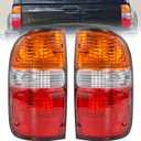Tail Lights Assembly Set Compatible with 2001-2004 Toyota Tacoma, Left Driver & Right Passenger Side Rear Lamps with Bulbs & Harness, Replaces 81560-04060 81550-04060 TO2800139 TO2801139
