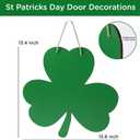St Patricks Day Door Decorations Wooden Shamrock Hanging Sign for Holiday Farmhouse Home Front Porch and Wall Window Decor