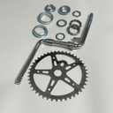 XYAUTO 2 Cup Bike Bottom Pedal Crank Kit 44T Sprocket 165mm Crank Arm, One-Piece Bicycle Crank Kit for Road Bicycle