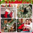 26 PCS Velvet Bows for Christmas Tree, Rustic Craft Gift Velvet Ribbon Flocked Bows for Wreaths, Doors, Garlands, Home Decor, Outdoor and Indoor (Cream)