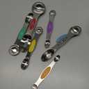 Magnetic Measuring Spoons Set Stainless Steel Stackable Dual Sided Teaspoons and Tablespoons for Measuring Dry and Liquid Ingredients Set of 6