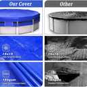 QH.HOME Winter Pool Cover 24ft Round Above Ground 2026 Heavy Duty 5.5oz/yd2