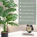 Florisso 28" Artificial Monstera Plant Tall Fake Faux Plants Indoor Outdoor Tree for Living Room Home House Decoration
