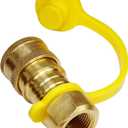 DOZYANT Propane Natural Gas Quick Connect Brass Fitting 3/8 inch Female Pipe Thread x 3/8 Inch Male Flare Quick Connect Disconnect for Natural Gas Quick Connect Hose Kit 1/2PSI