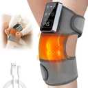 YAZHI Cordless Knee Massager for Pain Relief Electric Heated Knee Brace, 5 Heat Levels & 3 Massage Modes, Gifts for Men and Women 1pack
