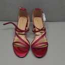 Allegra K Women's Glitter Crisscross Strap Chunky Heels Sandals, US 7.5