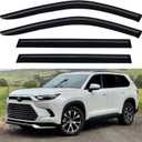 Window Visors Rain Guards for 2024 2025 2026 Toyota Grand Highlander & Lexus TX, Out-Channel Window Vent Wind Deflectors Visors Shades