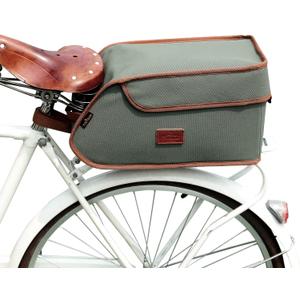 TOURBON Canvas Bicycle Pannier Bike Rear Rack Insulated Trunk Cooler Bag (Green)