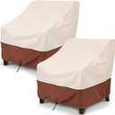 COSFLY Patio Furniture Covers 2 Pack, 600D Waterproof Outdoor Chair Covers for Deep Chairs, All-Weather UV Resistant Protection with Adjustable Straps & Air Vents, Fits up to 33"W x 34"D x 31"H