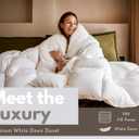 OverCloud™ Goose Down Comforter, Queen Size Winter Down Duvet Insert, Hotel Collection Comforter Ultra Soft 700+ Fill Power Down Proof Duvet Insert with Corner Tabs (90"X90")