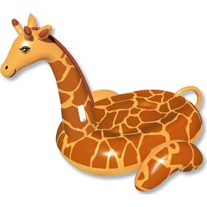 SWIMLINE ORIGINAL 90710 Giant Inflatable Giraffe Pool Float Floatie Ride-On Lounge W/ Stable Legs Wings Large Rideable Blow Up Summer Beach Swimming Party Lounge Big Raft Tube Decoration Toys Kids