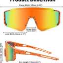 Kids Baseball Sunglasses - Youth Baseball Sunglasses for Boys Girls - Sports Softball Shades Age 4-10