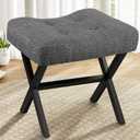 Memobarco 18-Inch Large Vanity Stool Chair, Gray Makeup Stool
