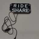 YSY LED Car Window Accessory Sign RIDESHARE for Ride Share Drivers Taxi Light - 6ft. USB Cable [On/Off Switch] (ICE Blue)