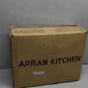 AORAN 6L Electric Hot Pot, Non-Stick Smokeless Cooking Pot with Divider for Hot Pot, Fondue, Shabu Shabu, Multi-Function, Includes Ladle, Tongs, Oil Brush, Food Tongs, Easy to Clean Black