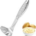 Fish-Shaped Potato Masher & Potato Smasher  Effortless Stainless Steel Potato Ricer with Ergonomic One-Piece Non-Slip Handle, Break-Resistant Masher Kitchen Tool for Potatoes, Avocados, Eggs & More