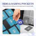 Trading Card Binder, 9 Side Loading Pocket Card Album Hold Up to 540 Cards, Zipper Binder for Cards Collection, TCG Card Holder for Game Card, Sports Card, Yugioh, MTG etc.Purple