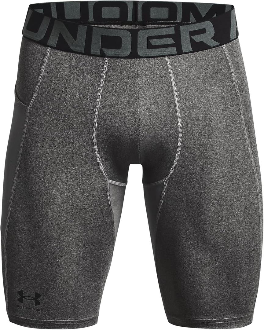 Under Armour Men's HeatGear Long Shorts (Carbon Heather (090)/Black) Small