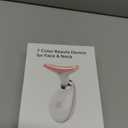 Face Light Therapy Device, Based on Triple Action LED, Thermal, and Vibration Technologies, Face and Neck Beauty Device with 7 Color LED for Home Use, Improve Skin(Glossy White)