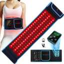 Red Light Therapy Belt, Infrared Light Therapy for Body Device Wireless Rechargeable Controller with Timer 660nm&850nm Infrared Heating Pad for Waist Back Leg Knee Joints Shoulder, Ideal Gift