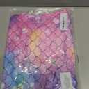 Mermaid Gymnastics Leotards for Girls 4-13 Years Old Toddler Kids Dance Tumbling Outfit Matching Shorts Set Birthday Gifts (10-11 Years, Sk36)