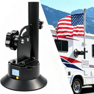 RV Flag Pole Holder, Electric Vacuum Suction Cup Flag Pole Mount for Car