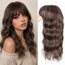 Sakuraaa Hair Toppers for Women with Thinning Hair 18inch Toppers With 6.56.5 Large Base Long wavy Layered Premium Synthetic Hair Pieces (H2/426)