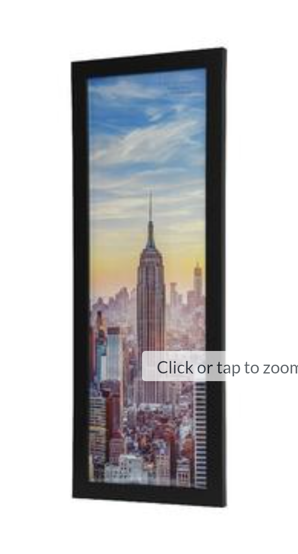 Frame Amo 8x24 Black Modern Picture Or Poster Frame, 1 Inch Wide Border, Smooth Wrap Finish, Acrylic Face