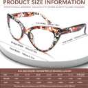 6 Pack Fashion Cat Eye Reading Glasses for Women Blue Light Blocking Oversized Spring Hinges Computer Readers, 2.25, Diopters